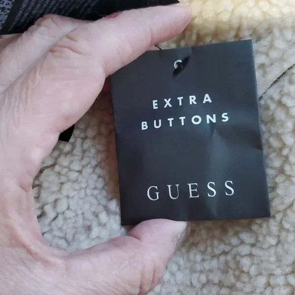 GUESS MENS FAUX-SHEARLING COGNAC OVERCOAT SIZE M NWOT-NEW WITHOUT TAGS - Picture 7 of 14